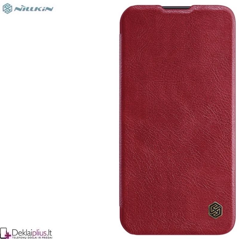 Nillkin Qin Pro odinis atverčiamas dėklas - raudonas (Samsung S23 Plus) Nillkin Qin Pro odinis atverčiamas dėklas - raudonas (Samsung S23 Plus)